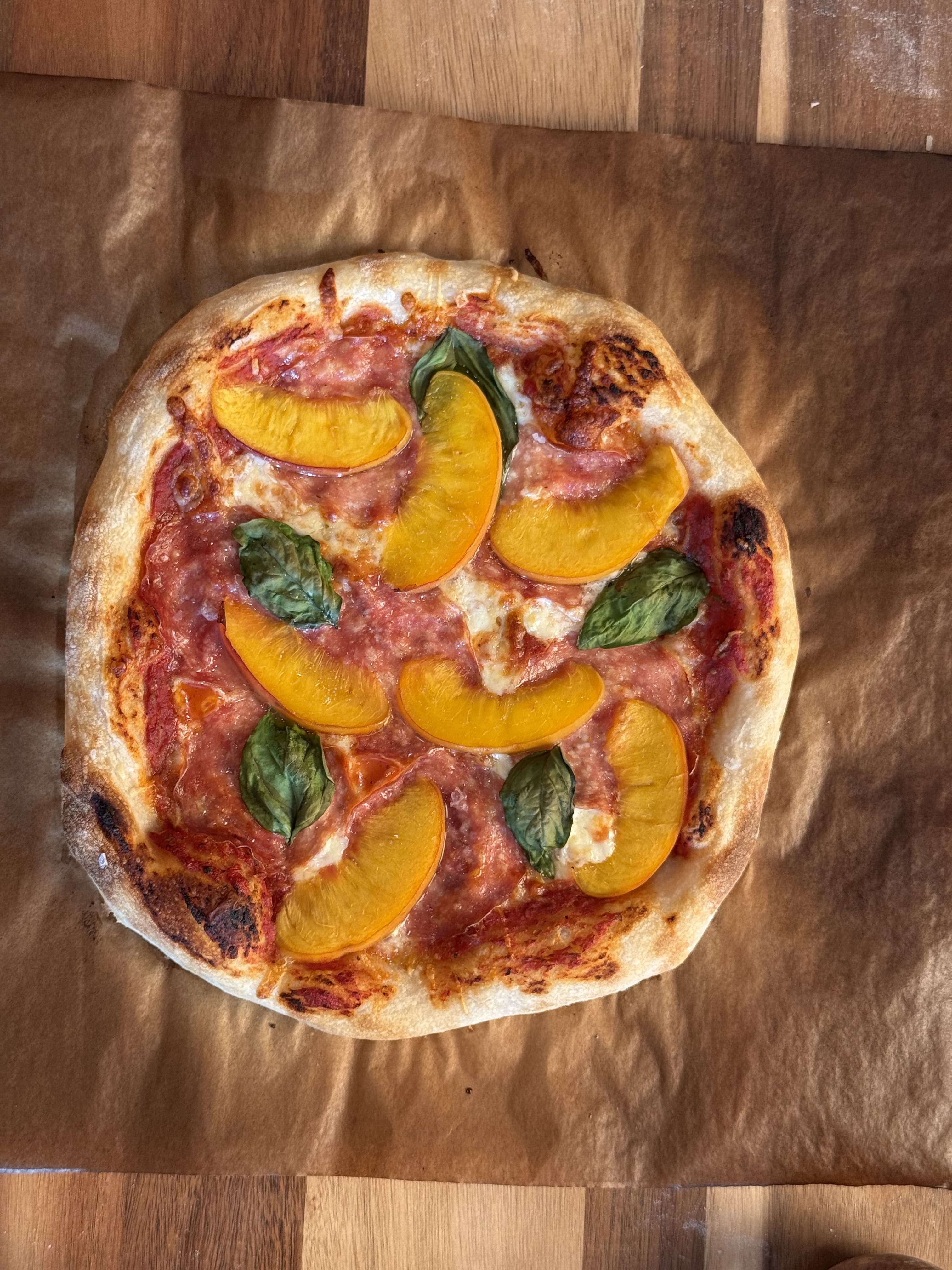 Homemade sourdough pizza crust