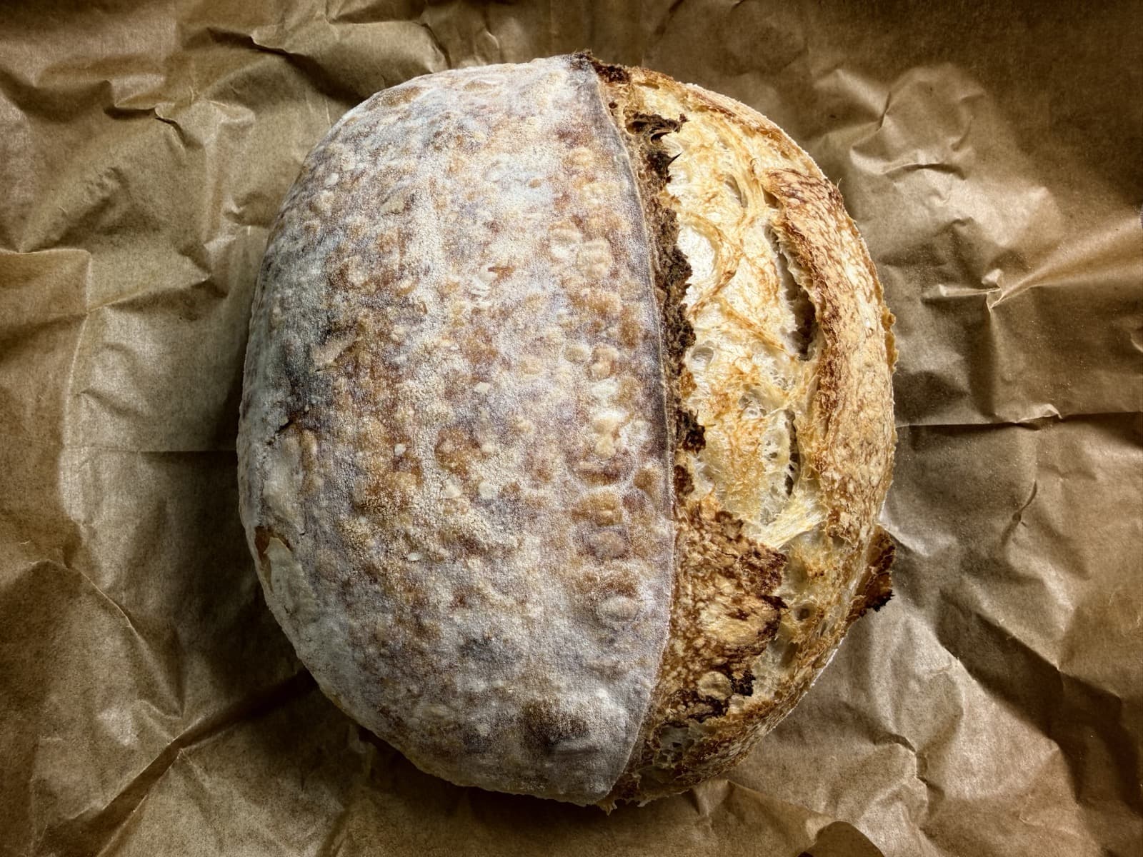 The I Have a Life Loaf, beautiful finished sourdough